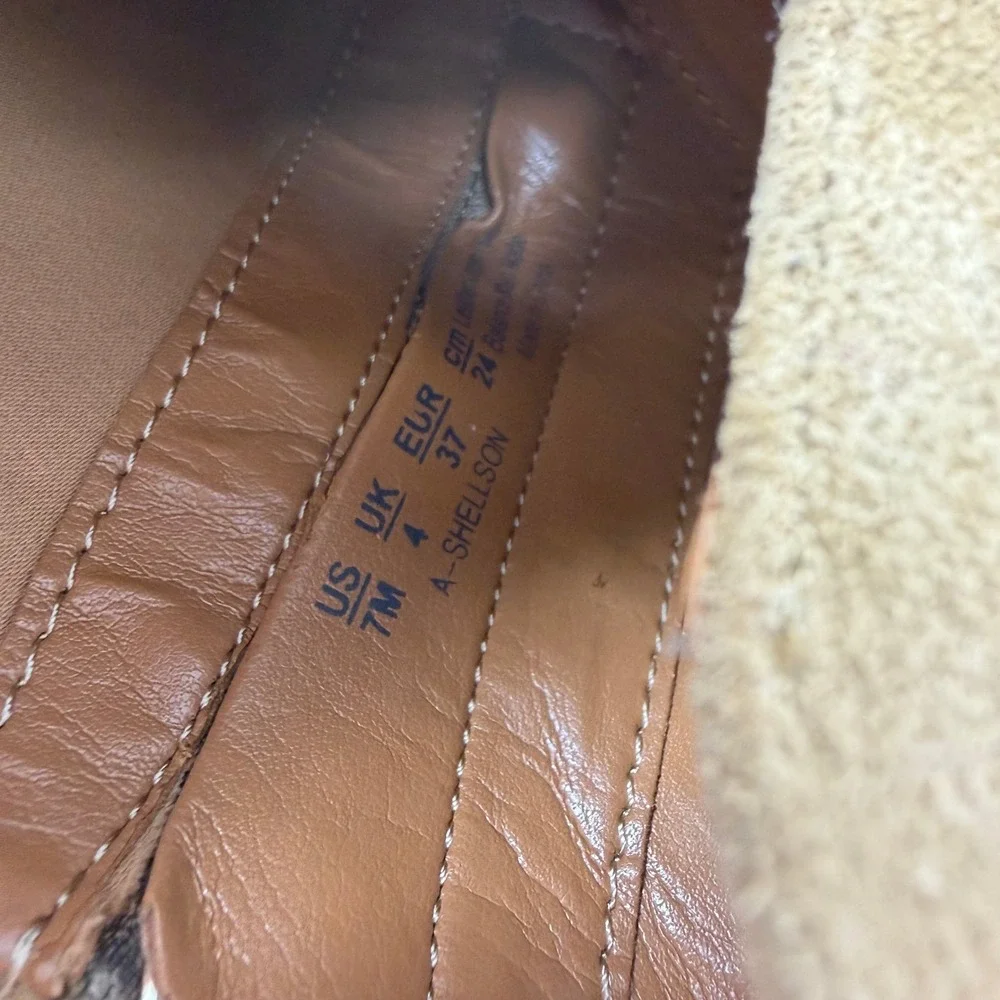 Franco Sarto Shellson Ankle Boot Tan Suede Pointed Toe Women 7M